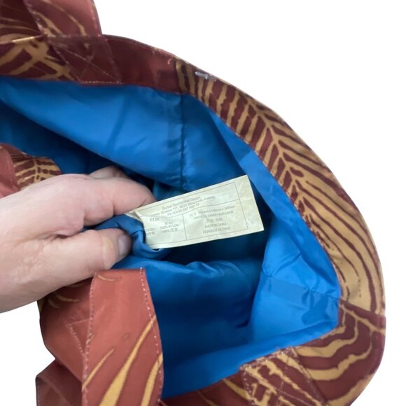 Burton Tote Bag Tropical Print Blue Lining Travel Vacation Casual - Picture 5 of 9